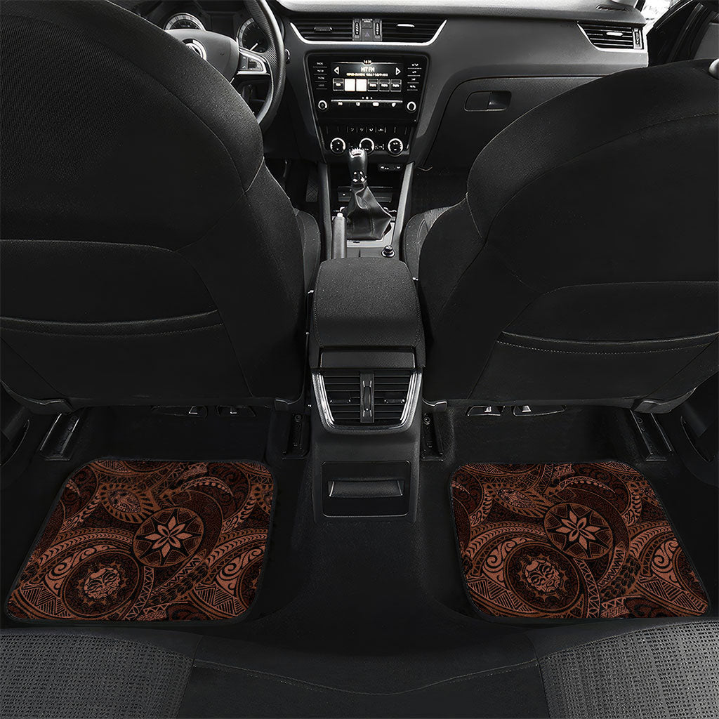 Kanoa Hawai'i Hibiscus Car Mats Polynesian Tribal Tattoo Pattern Floral Elements