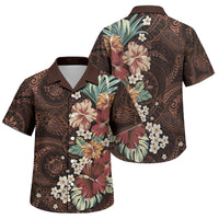 Kanoa Hawai'i Hibiscus Family Matching Mermaid Dress and Hawaiian Shirt Polynesian Tribal Tattoo Pattern Floral Elements