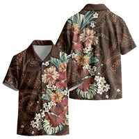 Kanoa Hawai'i Hibiscus Kid Hawaiian Shirt Polynesian Tribal Tattoo Pattern Floral Elements