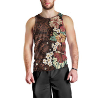 Kanoa Hawai'i Hibiscus Men Tank Top Polynesian Tribal Tattoo Pattern Floral Elements