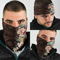 Kanoa Hawai'i Hibiscus Neck Gaiter Polynesian Tribal Tattoo Pattern Floral Elements
