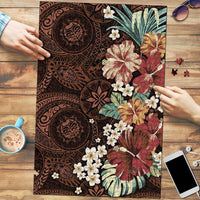 Kanoa Hawai'i Hibiscus Puzzle Polynesian Tribal Tattoo Pattern Floral Elements