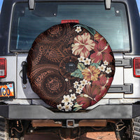 Kanoa Hawai'i Hibiscus Spare Tire Cover Polynesian Tribal Tattoo Pattern Floral Elements