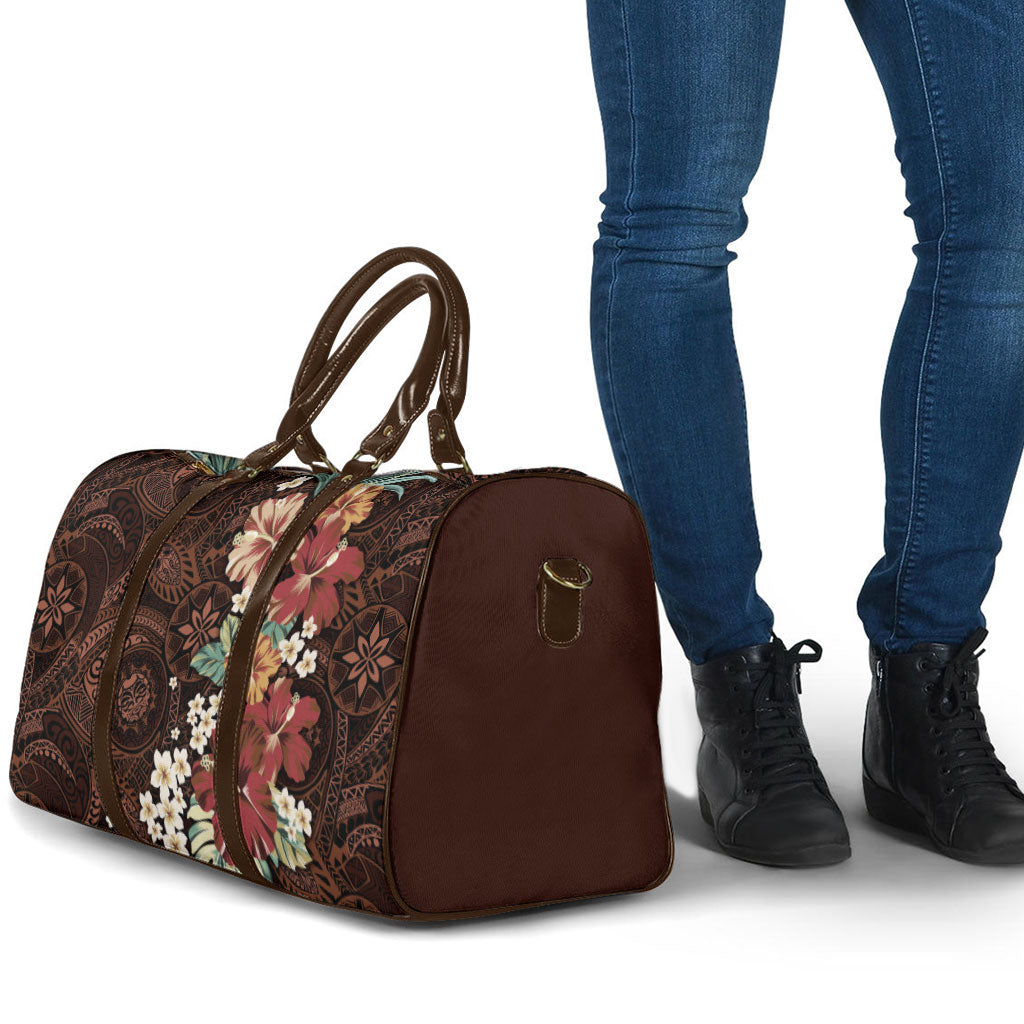 Kanoa Hawai'i Hibiscus Travel Bag Polynesian Tribal Tattoo Pattern Floral Elements