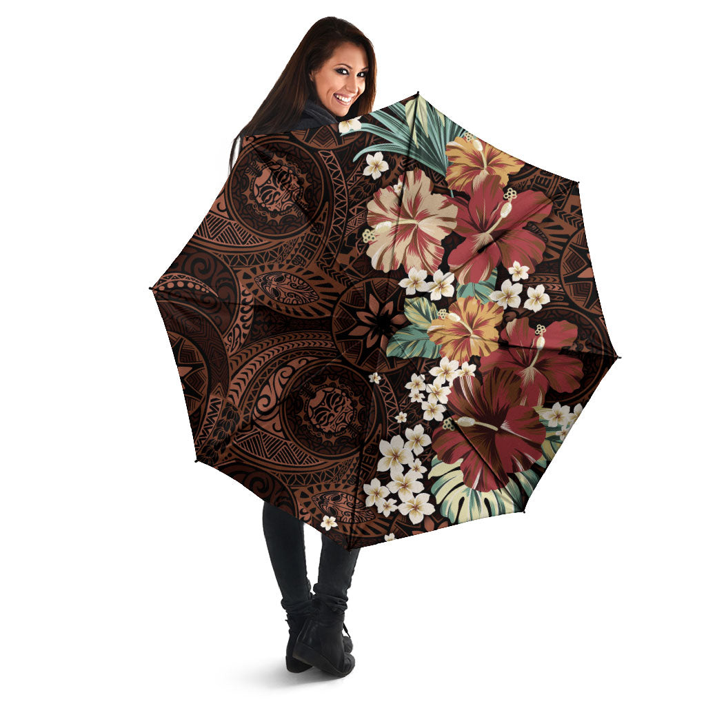 Kanoa Hawai'i Hibiscus Umbrella Polynesian Tribal Tattoo Pattern Floral Elements