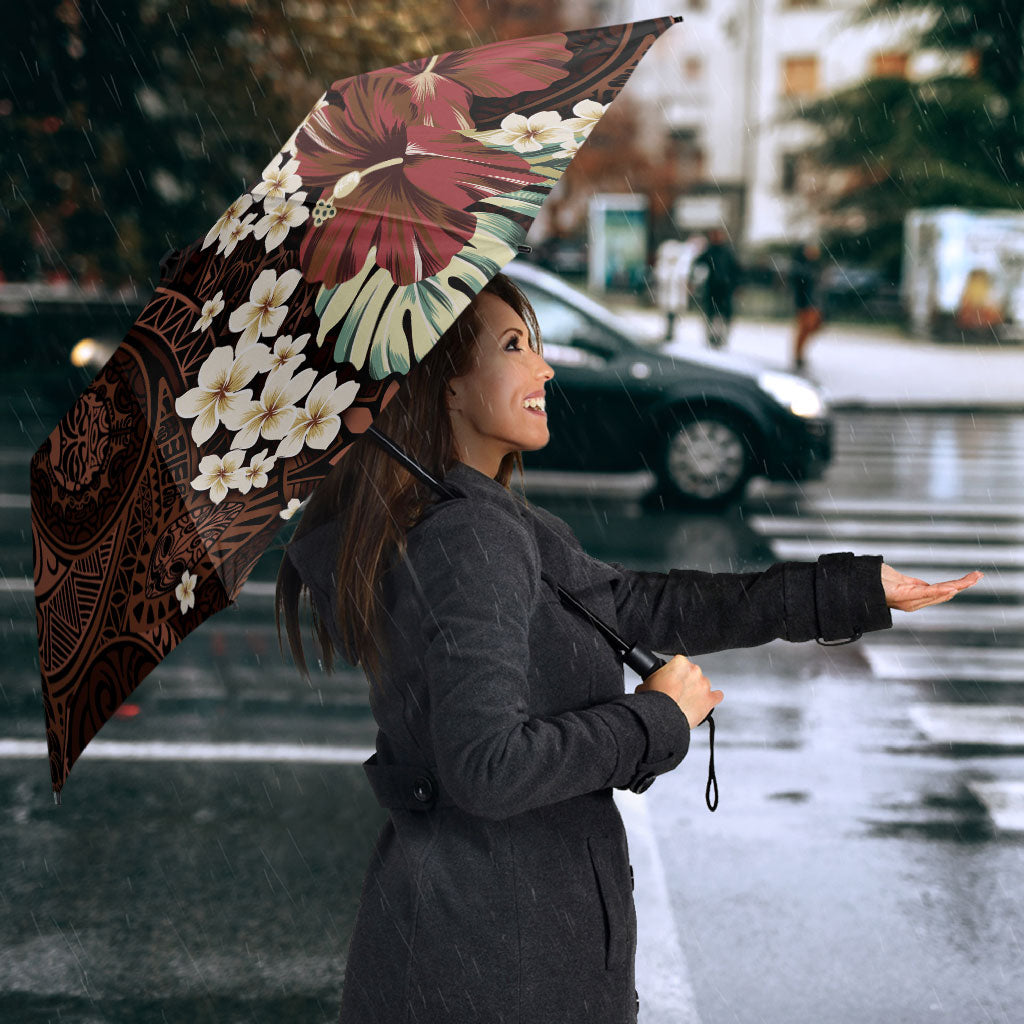 Kanoa Hawai'i Hibiscus Umbrella Polynesian Tribal Tattoo Pattern Floral Elements