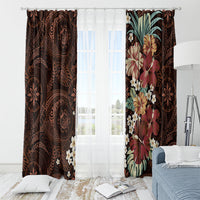 Kanoa Hawai'i Hibiscus Window Curtain Polynesian Tribal Tattoo Pattern Floral Elements