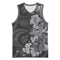 Pauli Hawai'i Hibiscus Basketball Jersey Polynesian Tribal Tattoo Pattern Floral Elements
