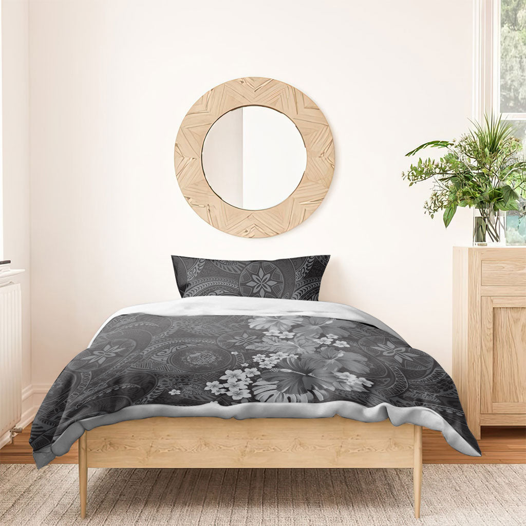 Pauli Hawai'i Hibiscus Bedding Set Polynesian Tribal Tattoo Pattern Floral Elements