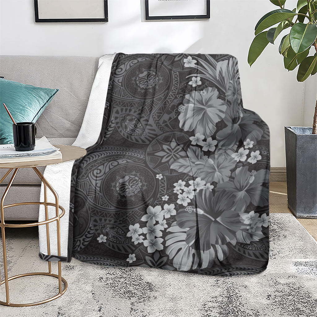 Pauli Hawai'i Hibiscus Blanket Polynesian Tribal Tattoo Pattern Floral Elements