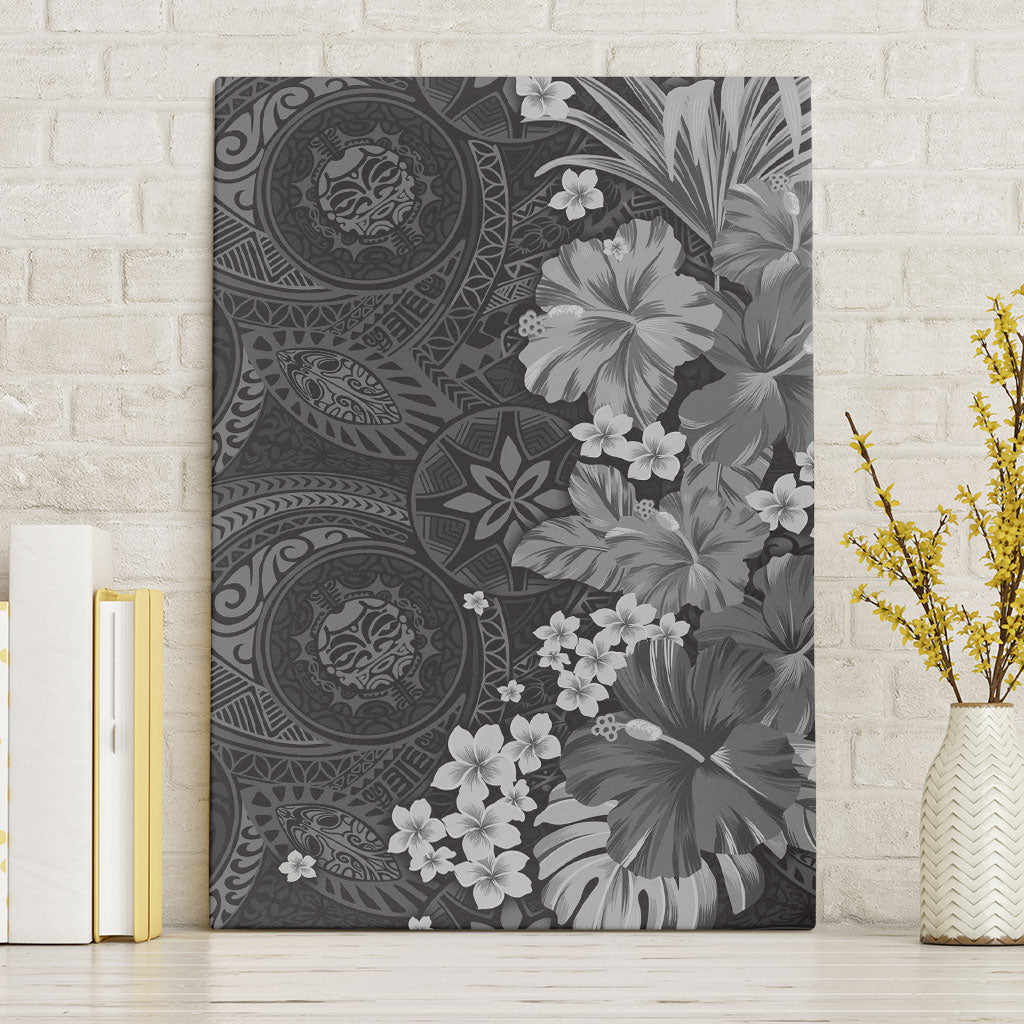 Pauli Hawai'i Hibiscus Canvas Wall Art Polynesian Tribal Tattoo Pattern Floral Elements