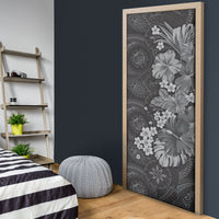 Pauli Hawai'i Hibiscus Door Cover Polynesian Tribal Tattoo Pattern Floral Elements