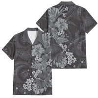Pauli Hawai'i Hibiscus Family Matching Summer Maxi Dress and Hawaiian Shirt Polynesian Tribal Tattoo Pattern Floral Elements
