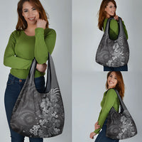 Pauli Hawai'i Hibiscus Grocery Bag Polynesian Tribal Tattoo Pattern Floral Elements