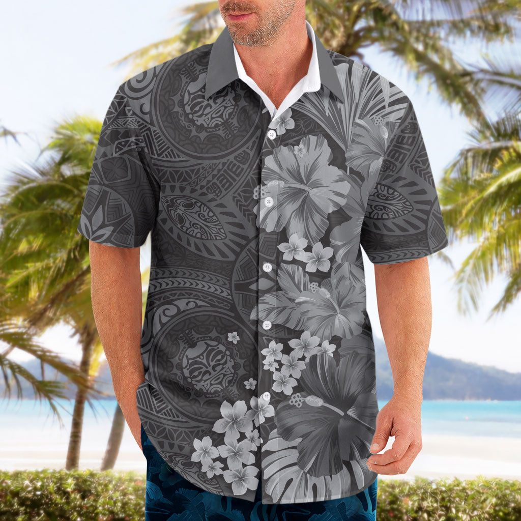 Pauli Hawai'i Hibiscus Hawaiian Shirt Polynesian Tribal Tattoo Pattern Floral Elements