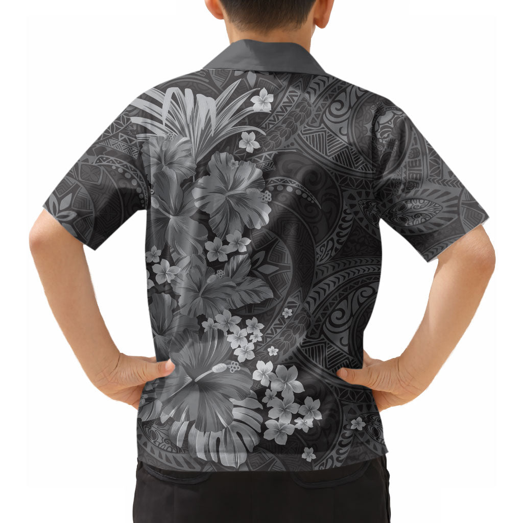 Pauli Hawai'i Hibiscus Hawaiian Shirt Polynesian Tribal Tattoo Pattern Floral Elements