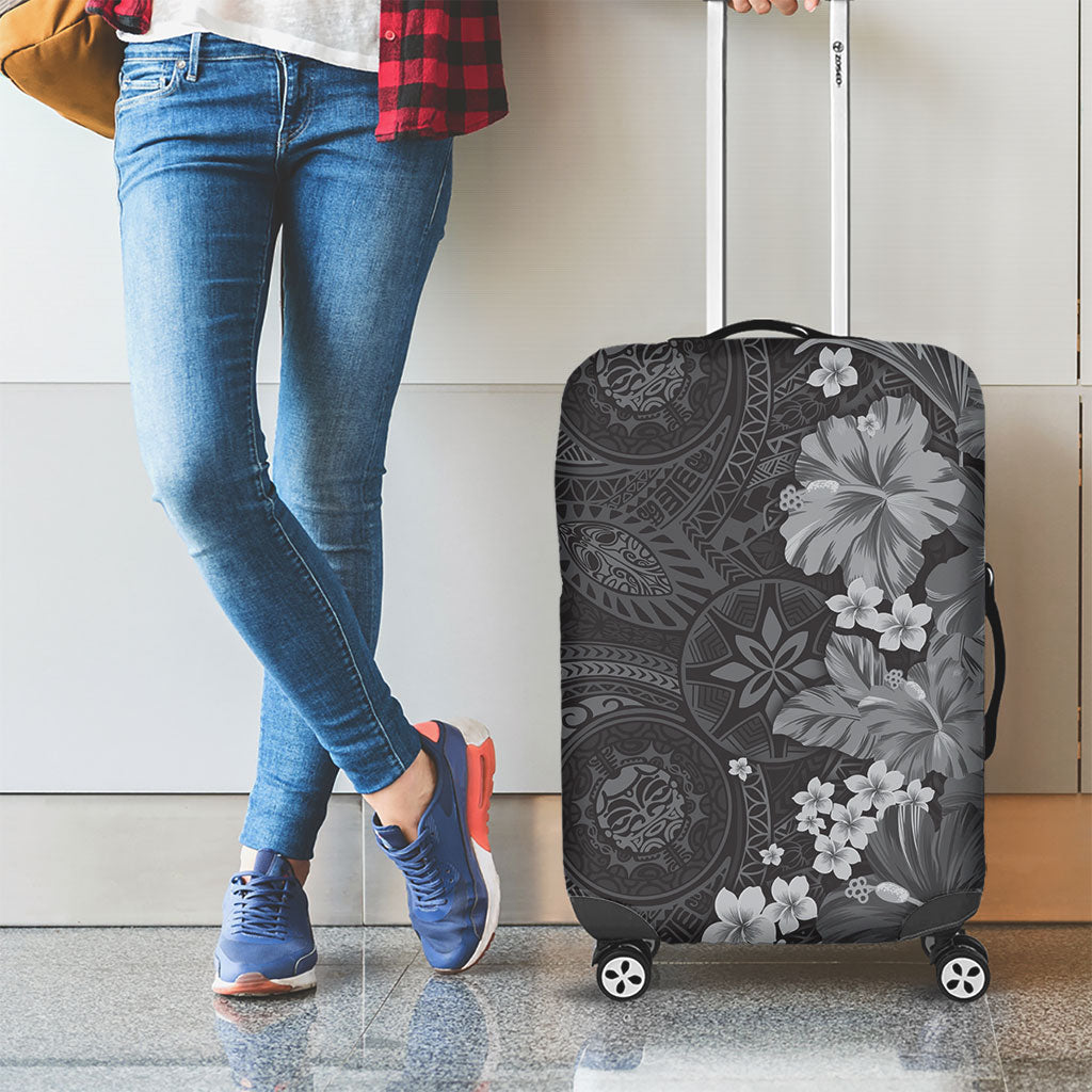 Pauli Hawai'i Hibiscus Luggage Cover Polynesian Tribal Tattoo Pattern Floral Elements