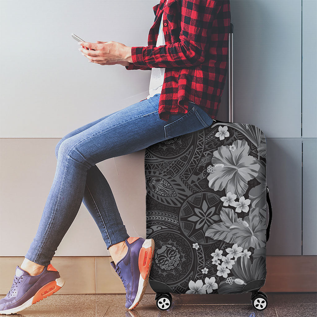 Pauli Hawai'i Hibiscus Luggage Cover Polynesian Tribal Tattoo Pattern Floral Elements