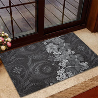 Pauli Hawai'i Hibiscus Rubber Doormat Polynesian Tribal Tattoo Pattern Floral Elements
