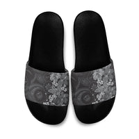 Pauli Hawai'i Hibiscus Slide Sandals Polynesian Tribal Tattoo Pattern Floral Elements