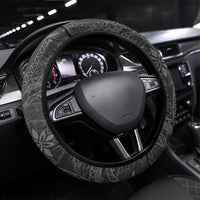 Pauli Hawai'i Hibiscus Steering Wheel Cover Polynesian Tribal Tattoo Pattern Floral Elements