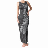 Pauli Hawai'i Hibiscus Tank Maxi Dress Polynesian Tribal Tattoo Pattern Floral Elements