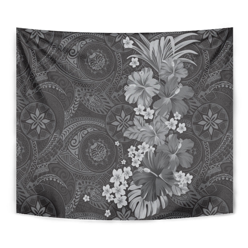 Pauli Hawai'i Hibiscus Tapestry Polynesian Tribal Tattoo Pattern Floral Elements