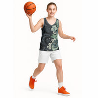 Pauliuli Hawai'i Hibiscus Basketball Jersey Polynesian Tribal Tattoo Pattern Floral Elements