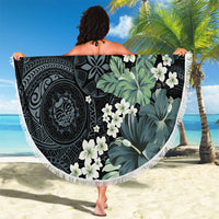Pauliuli Hawai'i Hibiscus Beach Blanket Polynesian Tribal Tattoo Pattern Floral Elements