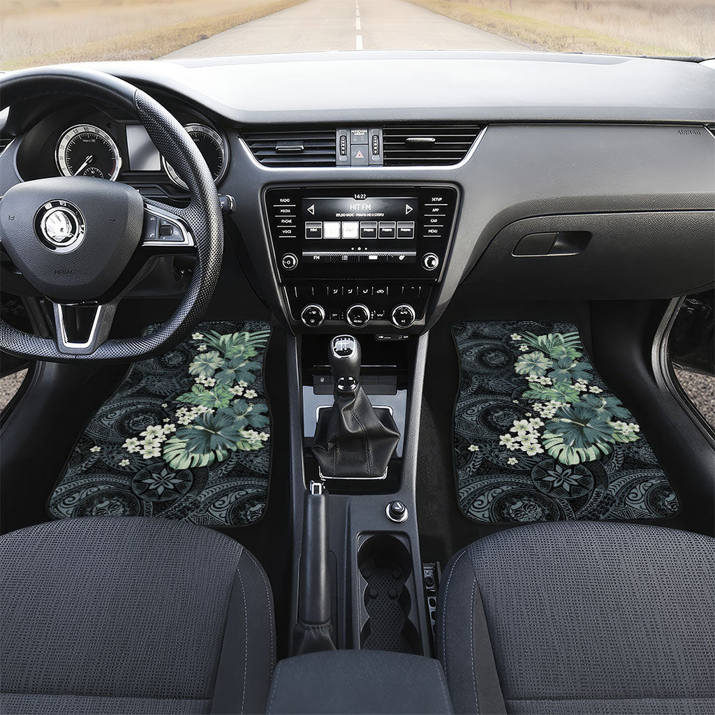 Pauliuli Hawai'i Hibiscus Car Mats Polynesian Tribal Tattoo Pattern Floral Elements