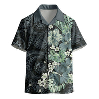 Pauliuli Hawai'i Hibiscus Kid Hawaiian Shirt Polynesian Tribal Tattoo Pattern Floral Elements