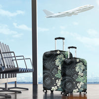 Pauliuli Hawai'i Hibiscus Luggage Cover Polynesian Tribal Tattoo Pattern Floral Elements