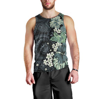 Pauliuli Hawai'i Hibiscus Men Tank Top Polynesian Tribal Tattoo Pattern Floral Elements