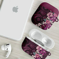 Poni Mama Hawai'i Hibiscus AirPods Case Polynesian Tribal Tattoo Pattern Floral Elements