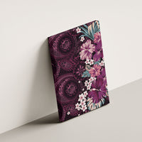 Poni Mama Hawai'i Hibiscus Canvas Wall Art Polynesian Tribal Tattoo Pattern Floral Elements