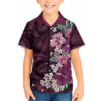 Poni Mama Hawai'i Hibiscus Hawaiian Shirt Polynesian Tribal Tattoo Pattern Floral Elements