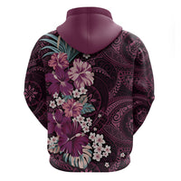 Poni Mama Hawai'i Hibiscus Hoodie Polynesian Tribal Tattoo Pattern Floral Elements