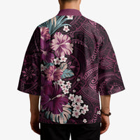 Poni Mama Hawai'i Hibiscus Kimono Polynesian Tribal Tattoo Pattern Floral Elements