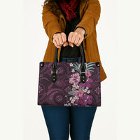 Poni Mama Hawai'i Hibiscus Leather Bag Polynesian Tribal Tattoo Pattern Floral Elements