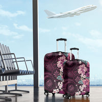 Poni Mama Hawai'i Hibiscus Luggage Cover Polynesian Tribal Tattoo Pattern Floral Elements
