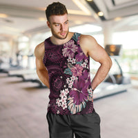 Poni Mama Hawai'i Hibiscus Men Tank Top Polynesian Tribal Tattoo Pattern Floral Elements