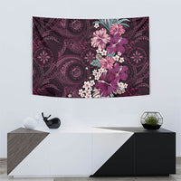 Poni Mama Hawai'i Hibiscus Tapestry Polynesian Tribal Tattoo Pattern Floral Elements