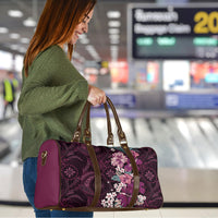 Poni Mama Hawai'i Hibiscus Travel Bag Polynesian Tribal Tattoo Pattern Floral Elements