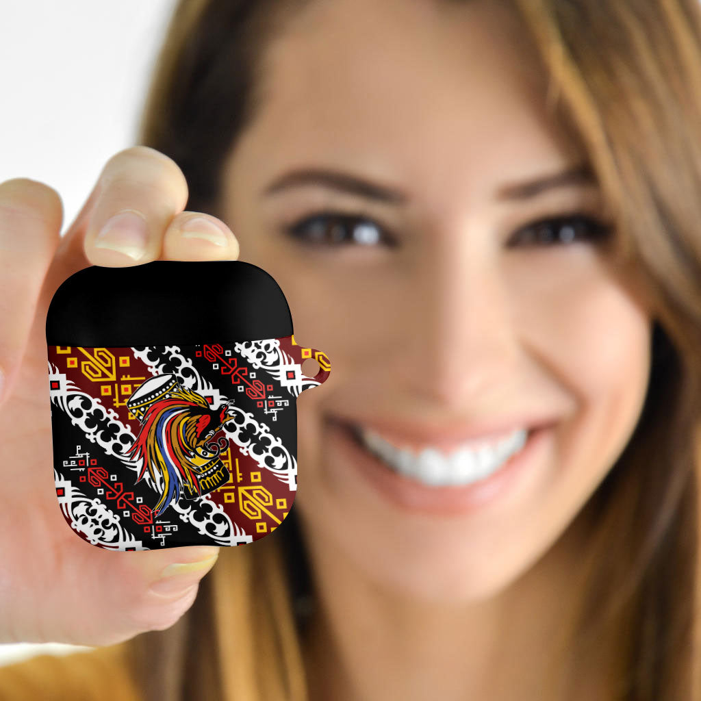 Papua New Guinea Bird Drum AirPods Case Papuan Batik Motif