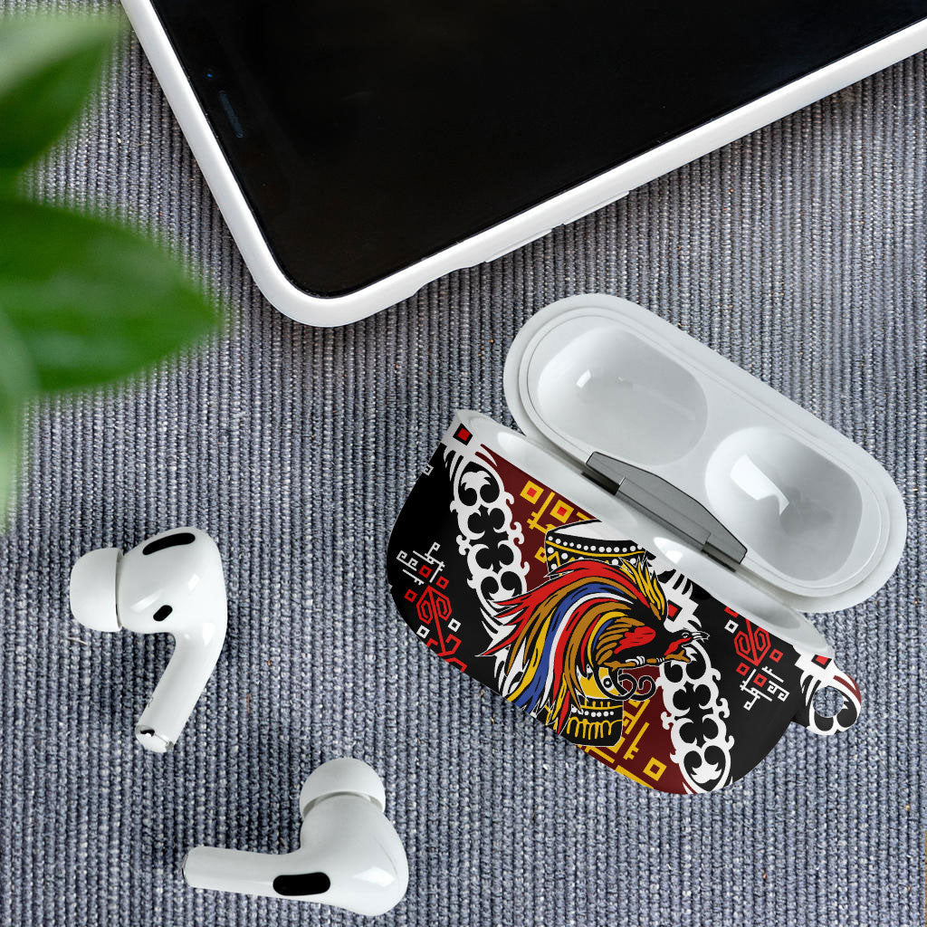 Papua New Guinea Bird Drum AirPods Case Papuan Batik Motif