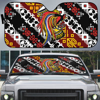 Papua New Guinea Bird Drum Auto Sun Shade Papuan Batik Motif
