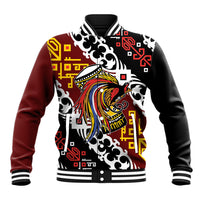 Personalised Papua New Guinea Bird Drum Baseball Jacket Papuan Batik Motif