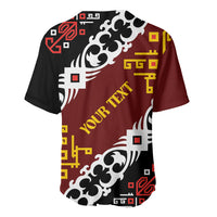 Personalised Papua New Guinea Bird Drum Baseball Jersey Papuan Batik Motif