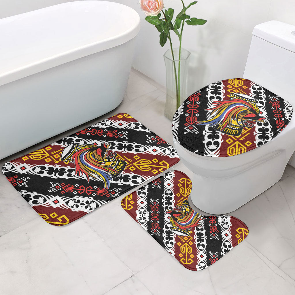 Papua New Guinea Bird Drum Bathroom Set Papuan Batik Motif