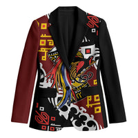 Personalised Papua New Guinea Bird Drum Blazer Papuan Batik Motif